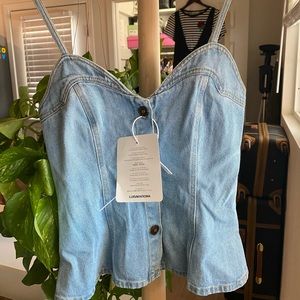 NANUSHKA denim tank
